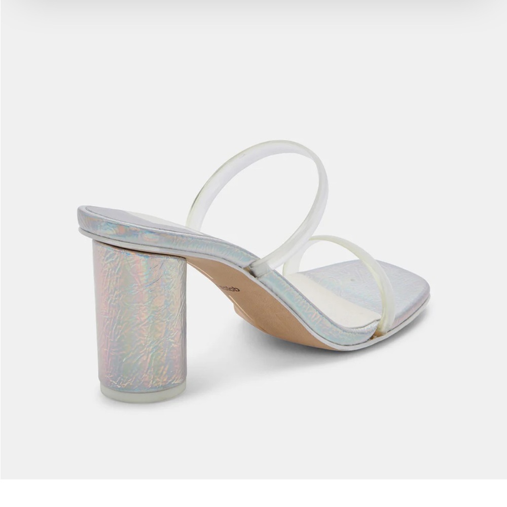 Dolce Vita Silver High-Heeled Sandals Noles pride heel - Picture 5 of 7